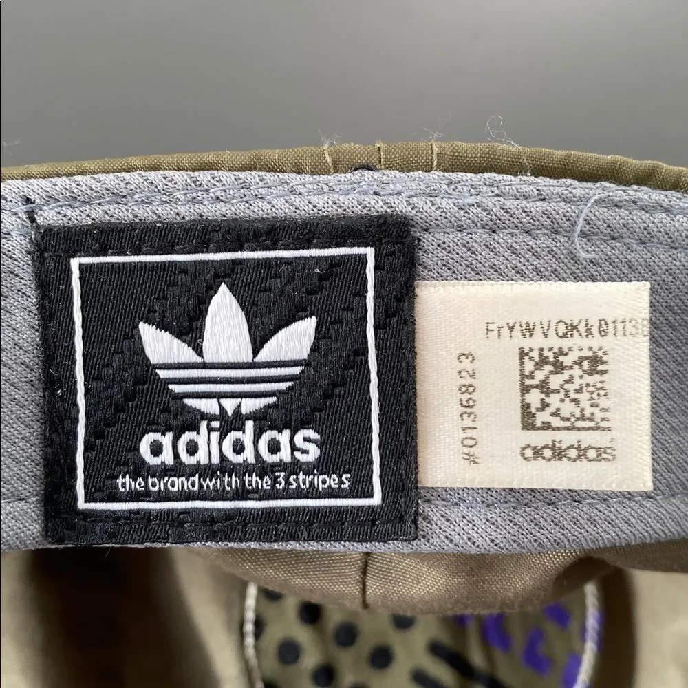 Adidas Original Olive Military Green Cap Logo Patch OS Unisex Nylon Street